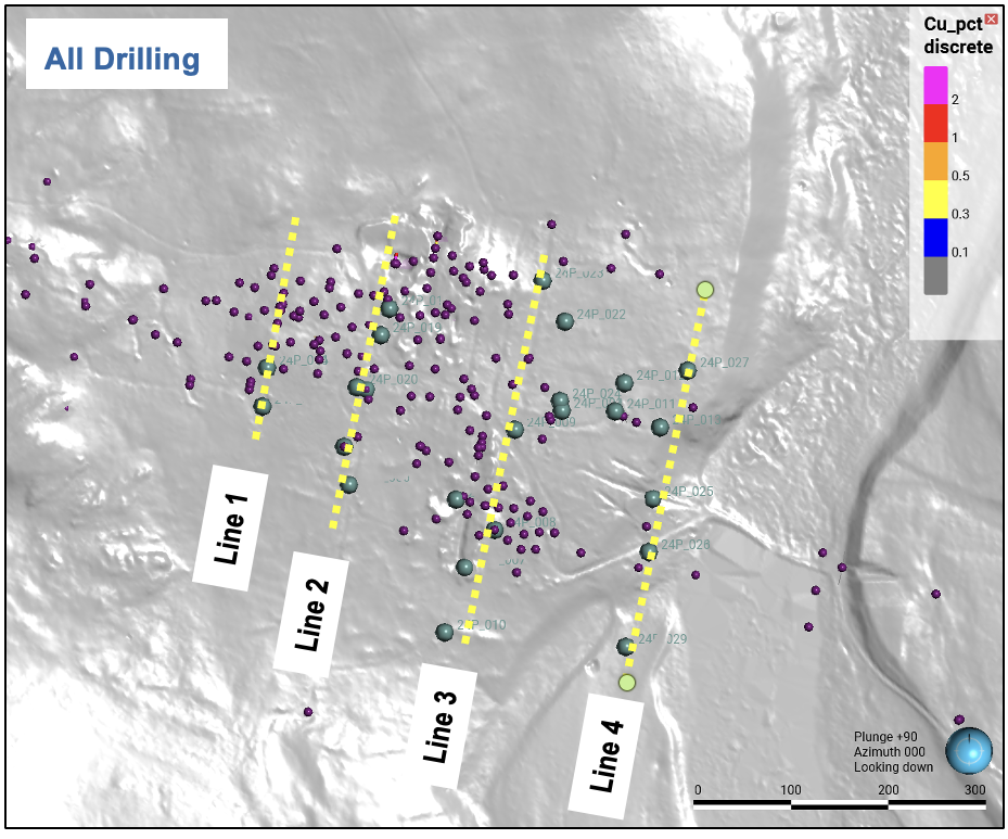 A map of drilling linesDescription automatically generated